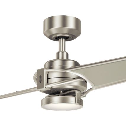 Kichler - Ventilador de techo LED regulable XETY LED/10W/230V  cromo mate/plata + control remoto