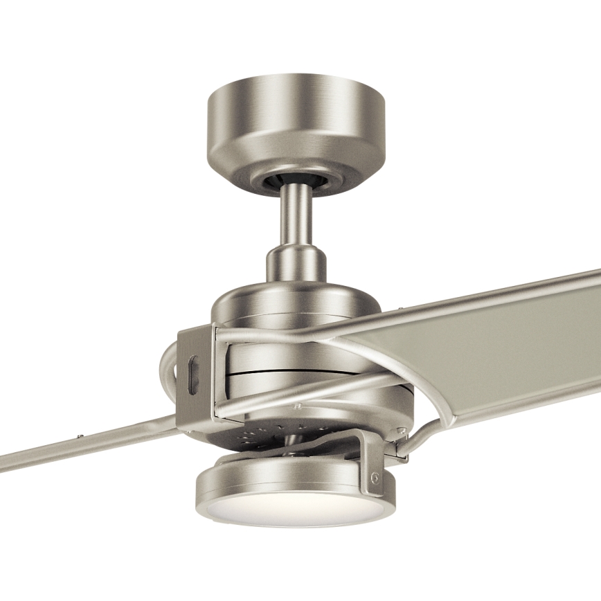 Kichler - Ventilador de techo LED regulable XETY LED/10W/230V  cromo mate/plata + control remoto