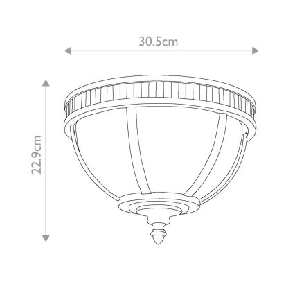 Kichler - Plafón de exterior HALLERON 3xE14/40W/230V IP44 antracita