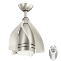 Kichler - Ventilador de techo LED regulable TERNA LED/10W/230V cromo mate/blanco + control remoto