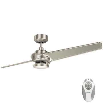 Kichler - Ventilador de techo LED regulable XETY LED/10W/230V  cromo mate/plata + control remoto