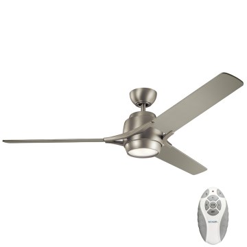 Kichler - Ventilador de techo LED regulable ZEUS LED/10W/230V + mando a distancia