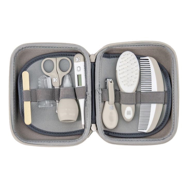 KikkaBoo - Set de cuidado para bebé 8 pz gris/beige