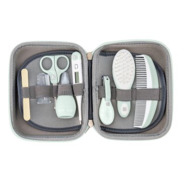KikkaBoo - Set de cuidado para bebé 8 pz gris/menta