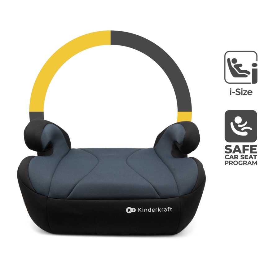 KINDERKRAFT - Asiento elevador para coche I-BOOST i-Tamaño 135-150 cm negro