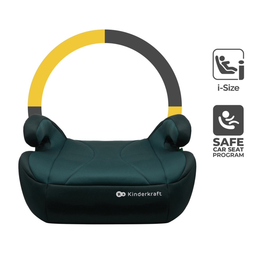 KINDERKRAFT - Asiento elevador para coche I-BOOST i-Tamaño 135-150 cm verde