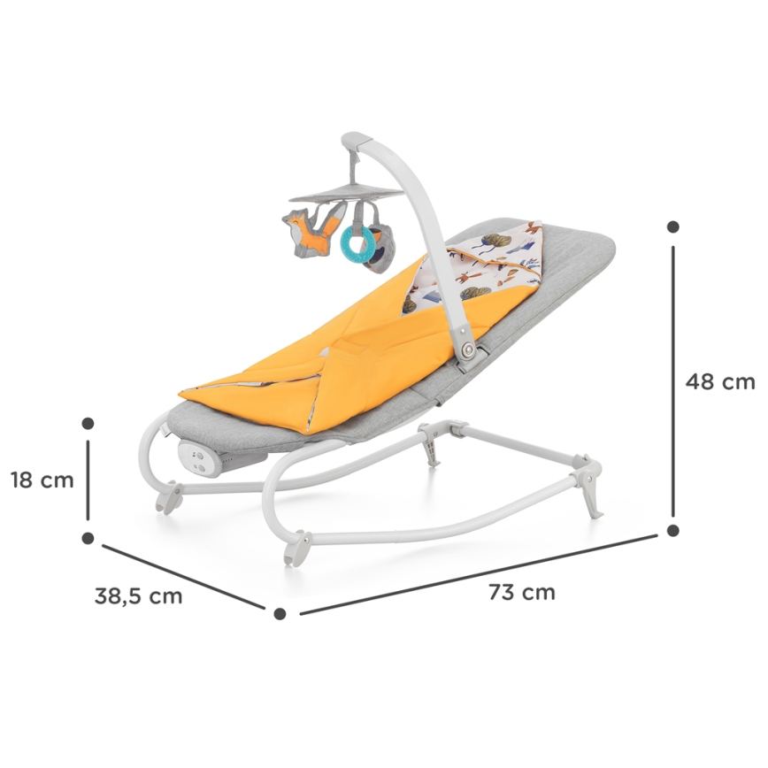 KINDERKRAFT - Balancín vibrador para bebés Con una melodía FELIO 2 amarillo