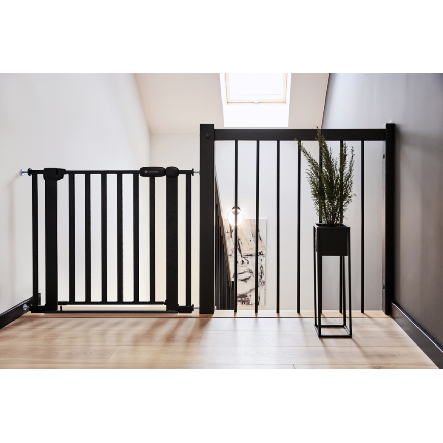 KINDERKRAFT - Barrera de seguridad LOCK&GO 75-103 cm negro