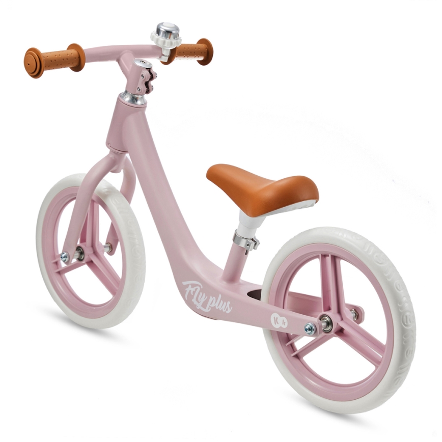 KINDERKRAFT - Bicicleta de empuje FLY PLUS Powder rosa