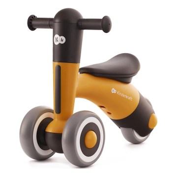 KINDERKRAFT - Bicicleta de empuje MINIBI Premium naranja/gris