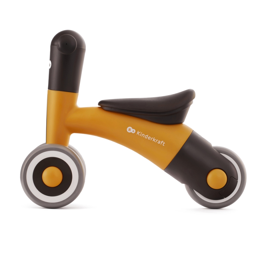 KINDERKRAFT - Bicicleta de empuje MINIBI Premium naranja/gris