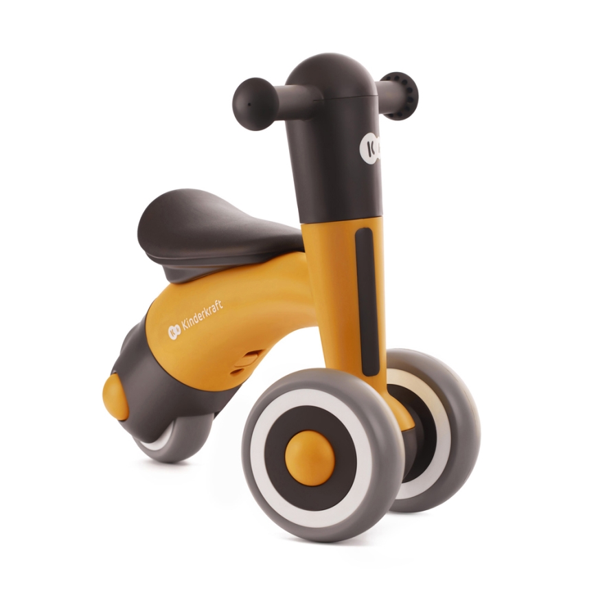 KINDERKRAFT - Bicicleta de empuje MINIBI Premium naranja/gris