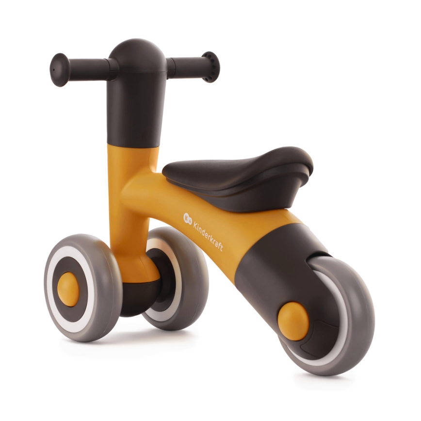 KINDERKRAFT - Bicicleta de empuje MINIBI Premium naranja/gris