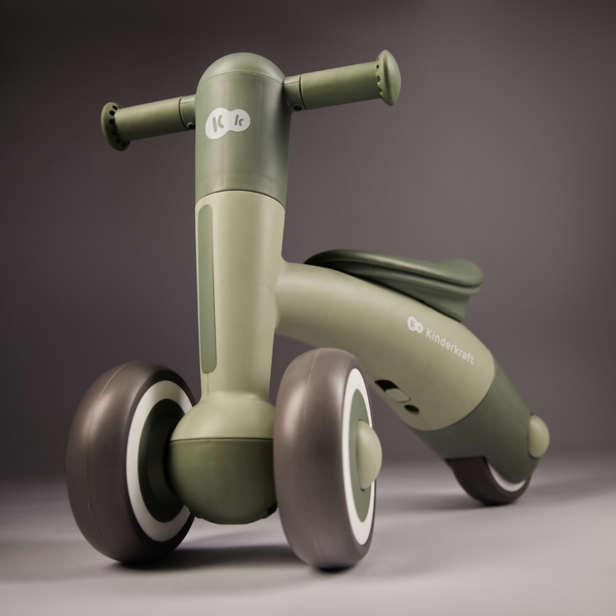 KINDERKRAFT - Bicicleta de empuje MINIBI Premium verde