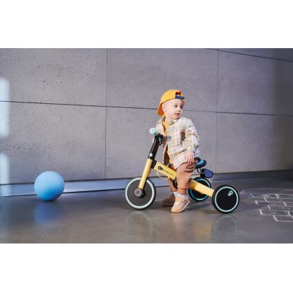 KINDERKRAFT - Bicicleta de empuje para niños 3en1 4TRIKE amarillo/menta