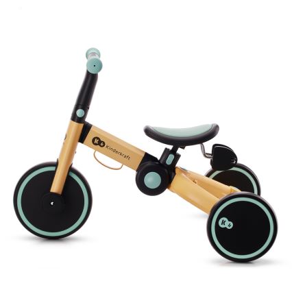 KINDERKRAFT - Bicicleta de empuje para niños 3en1 4TRIKE amarillo/menta