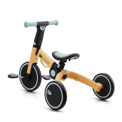 KINDERKRAFT - Bicicleta de empuje para niños 3en1 4TRIKE amarillo/menta