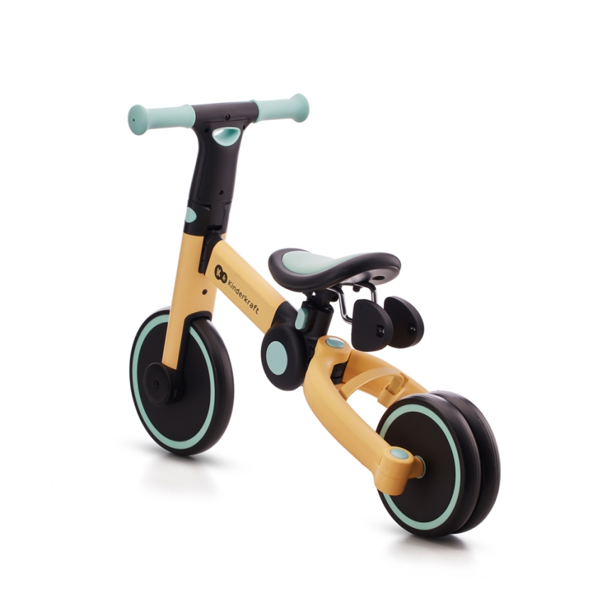 KINDERKRAFT - Bicicleta de empuje para niños 3en1 4TRIKE amarillo/menta