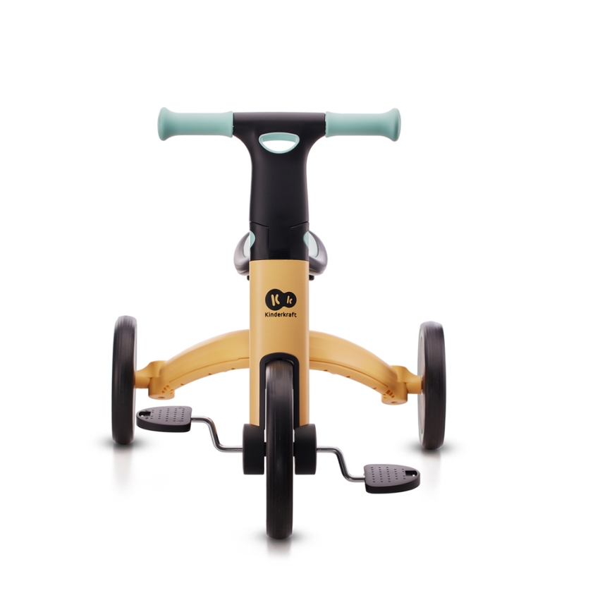 KINDERKRAFT - Bicicleta de empuje para niños 3en1 4TRIKE amarillo/menta