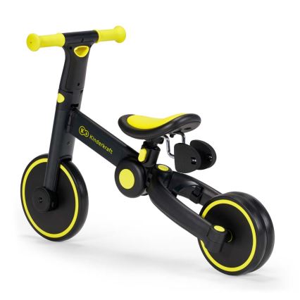 KINDERKRAFT - Bicicleta de empuje para niños 3en1 4TRIKE amarillo/negro