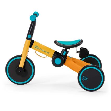 KINDERKRAFT - Bicicleta de empuje para niños 3en1 4TRIKE amarillo/turquesa