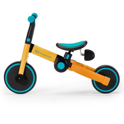 KINDERKRAFT - Bicicleta de empuje para niños 3en1 4TRIKE amarillo/turquesa