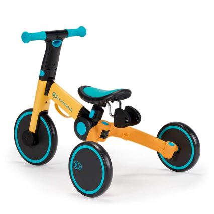 KINDERKRAFT - Bicicleta de empuje para niños 3en1 4TRIKE amarillo/turquesa