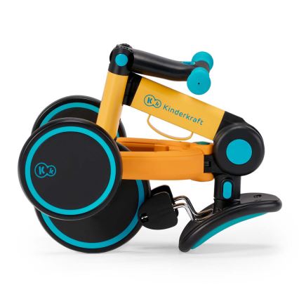 KINDERKRAFT - Bicicleta de empuje para niños 3en1 4TRIKE amarillo/turquesa