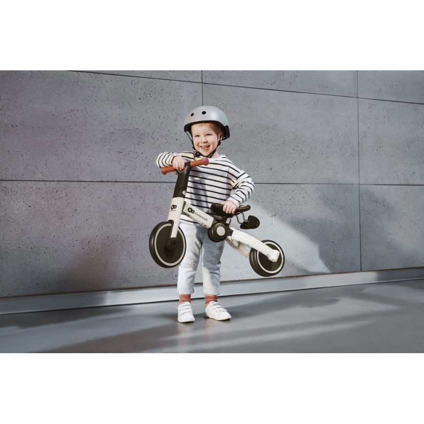 KINDERKRAFT - Bicicleta de empuje para niños 3en1 4TRIKE gris