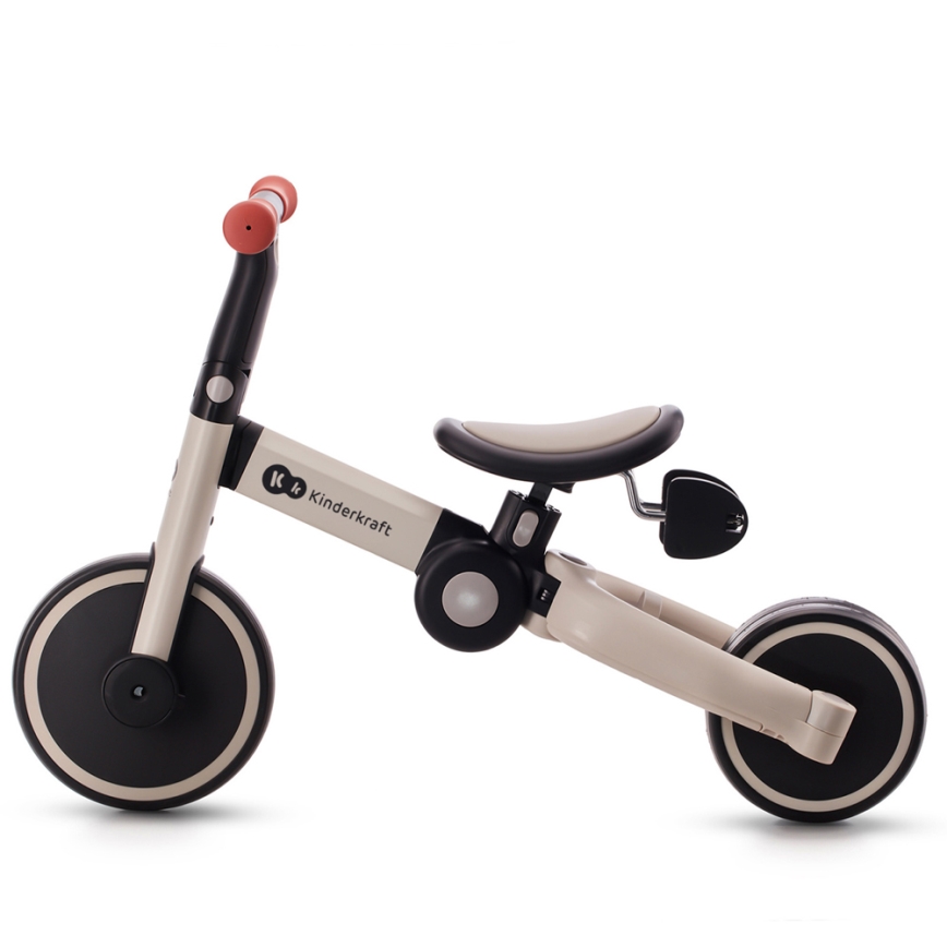 KINDERKRAFT - Bicicleta de empuje para niños 3en1 4TRIKE gris