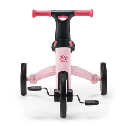 KINDERKRAFT - Bicicleta de empuje para niños 3en1 4TRIKE rosa