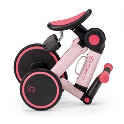 KINDERKRAFT - Bicicleta de empuje para niños 3en1 4TRIKE rosa