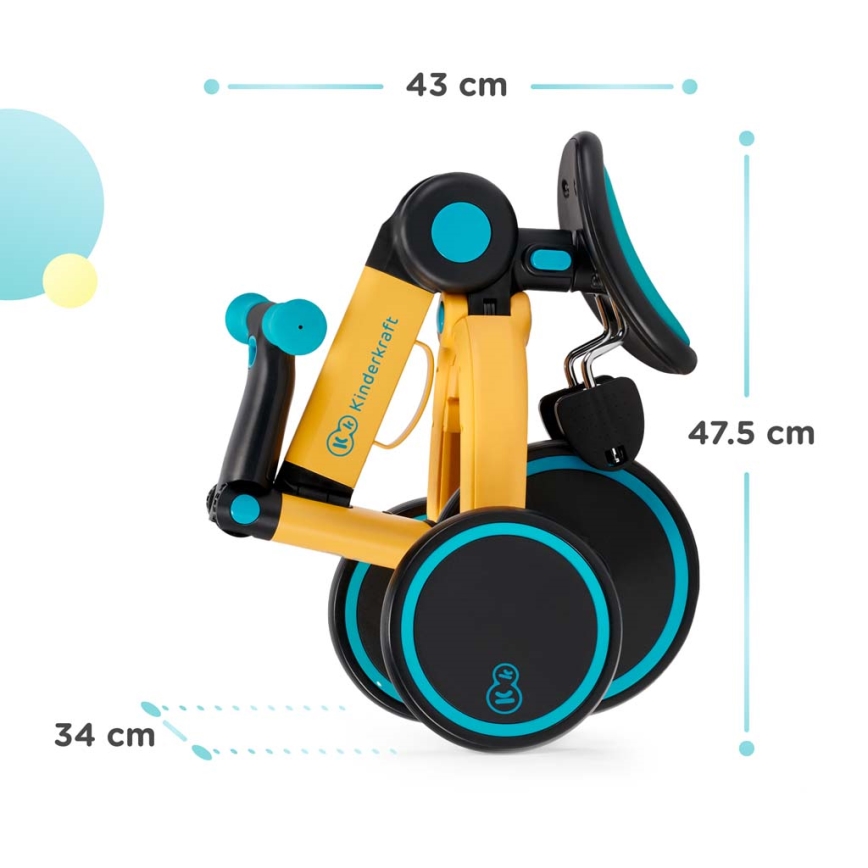 KINDERKRAFT - Bicicleta de empuje para niños 3en1 4TRIKE rosa
