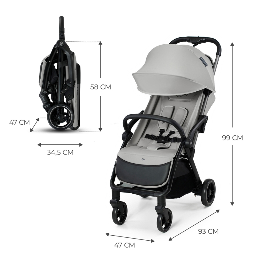 KINDERKRAFT - Cochecito APINO gris