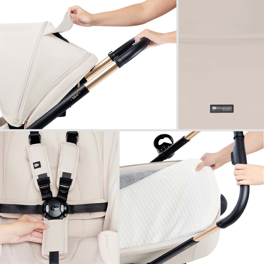 KINDERKRAFT - Cochecito combinado 2en1 NEA 2 beige