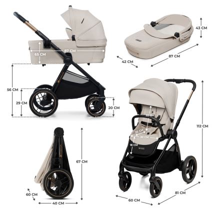 KINDERKRAFT - Cochecito combinado 2en1 NEA 2 beige