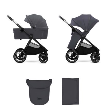 KINDERKRAFT - Cochecito combinado 2en1 NEA 2 gris oscuro
