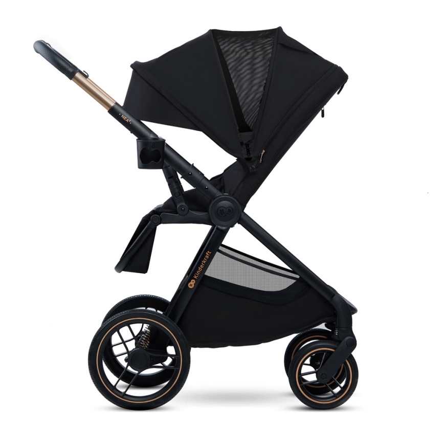 KINDERKRAFT - Cochecito combinado 2en1 NEA 2 Midnight negro