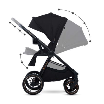 KINDERKRAFT - Cochecito combinado 2en1 NEA 2 Midnight negro