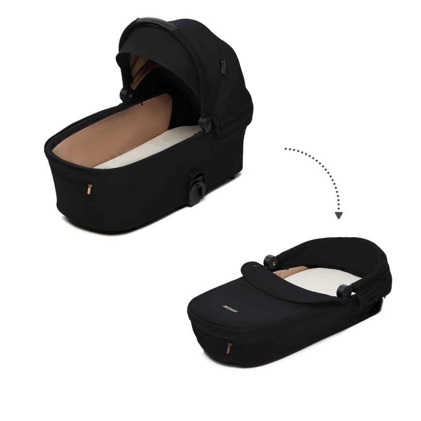 KINDERKRAFT - Cochecito combinado 2en1 NEA 2 Midnight negro