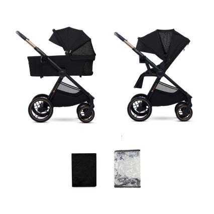 KINDERKRAFT - Cochecito combinado 2en1 NEA 2 Midnight negro