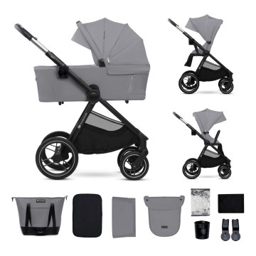 KINDERKRAFT - Cochecito combinado 2en1 NEA 2 Platinum gris