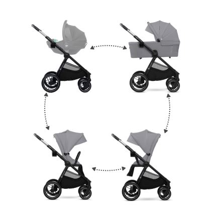 KINDERKRAFT - Cochecito combinado 2en1 NEA 2 Platinum gris