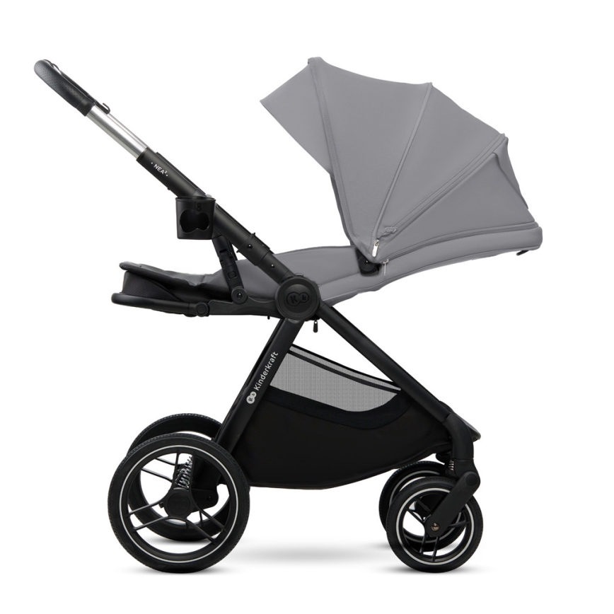 KINDERKRAFT - Cochecito combinado 2en1 NEA 2 Platinum gris