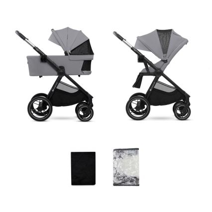 KINDERKRAFT - Cochecito combinado 2en1 NEA 2 Platinum gris