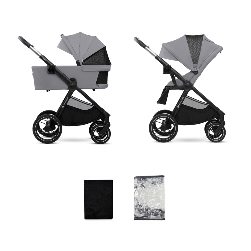 KINDERKRAFT - Cochecito combinado 2en1 NEA 2 Platinum gris