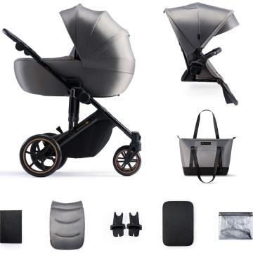 KINDERKRAFT - Cochecito combinado 2en1 PRIME 2 gris
