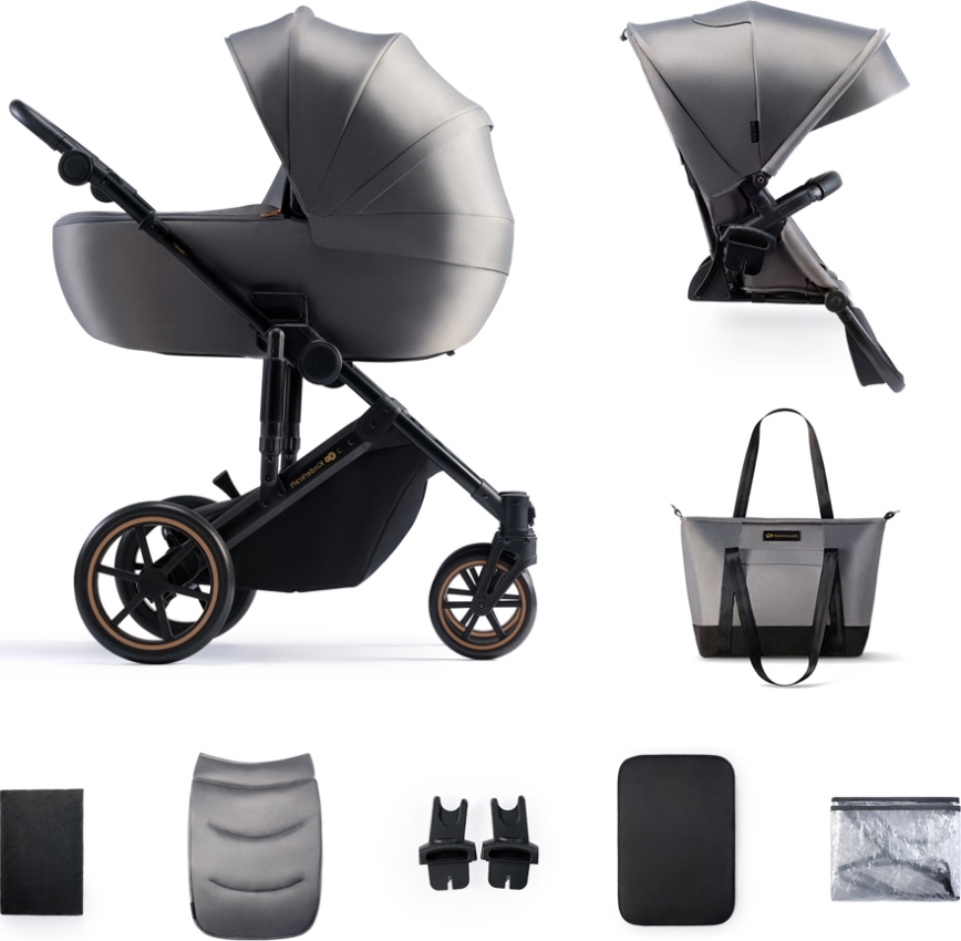 KINDERKRAFT - Cochecito combinado 2en1 PRIME 2 gris