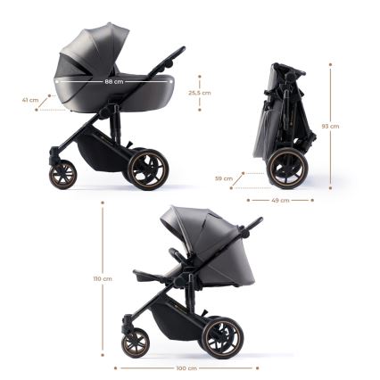 KINDERKRAFT - Cochecito combinado 2en1 PRIME 2 gris