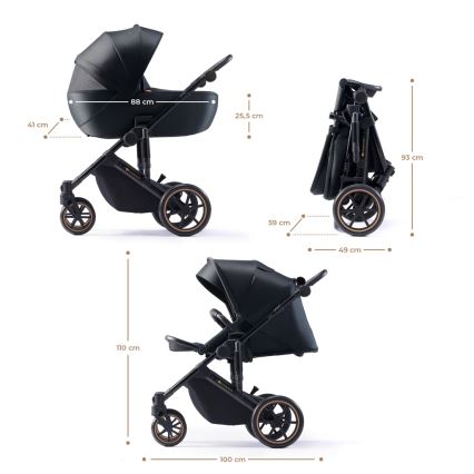 KINDERKRAFT - Cochecito combinado 2en1 PRIME 2 negro